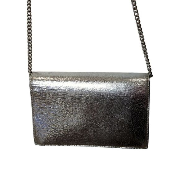 Massimo Dutti Metallic Leather Crossbody Purse - Picture 2 of 7